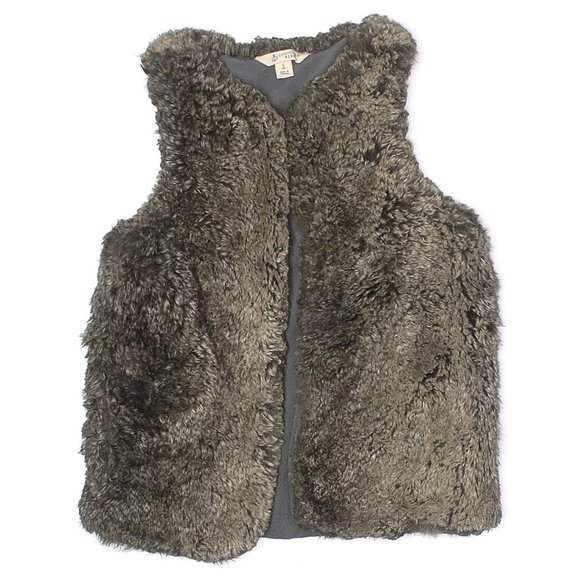 Lands' End Faux Fur Vest Girls Size 6X - Picture 1 of 3